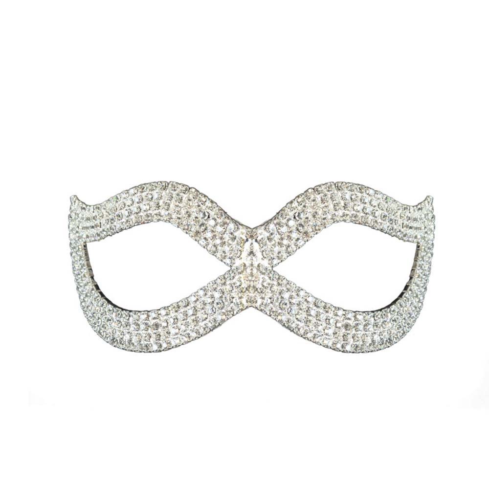 Halloween Costume Accessory Crystal Rhinestone Masquerade Mask